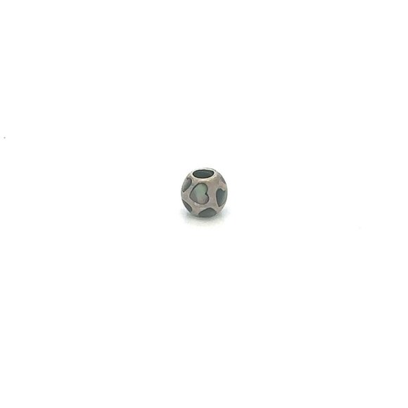 Authentic Pandora ALE Sterling Silver Albalone Heart Charm Bead! 61 - Picture 1 of 6